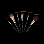 7 Brushes with Labels - Black Background