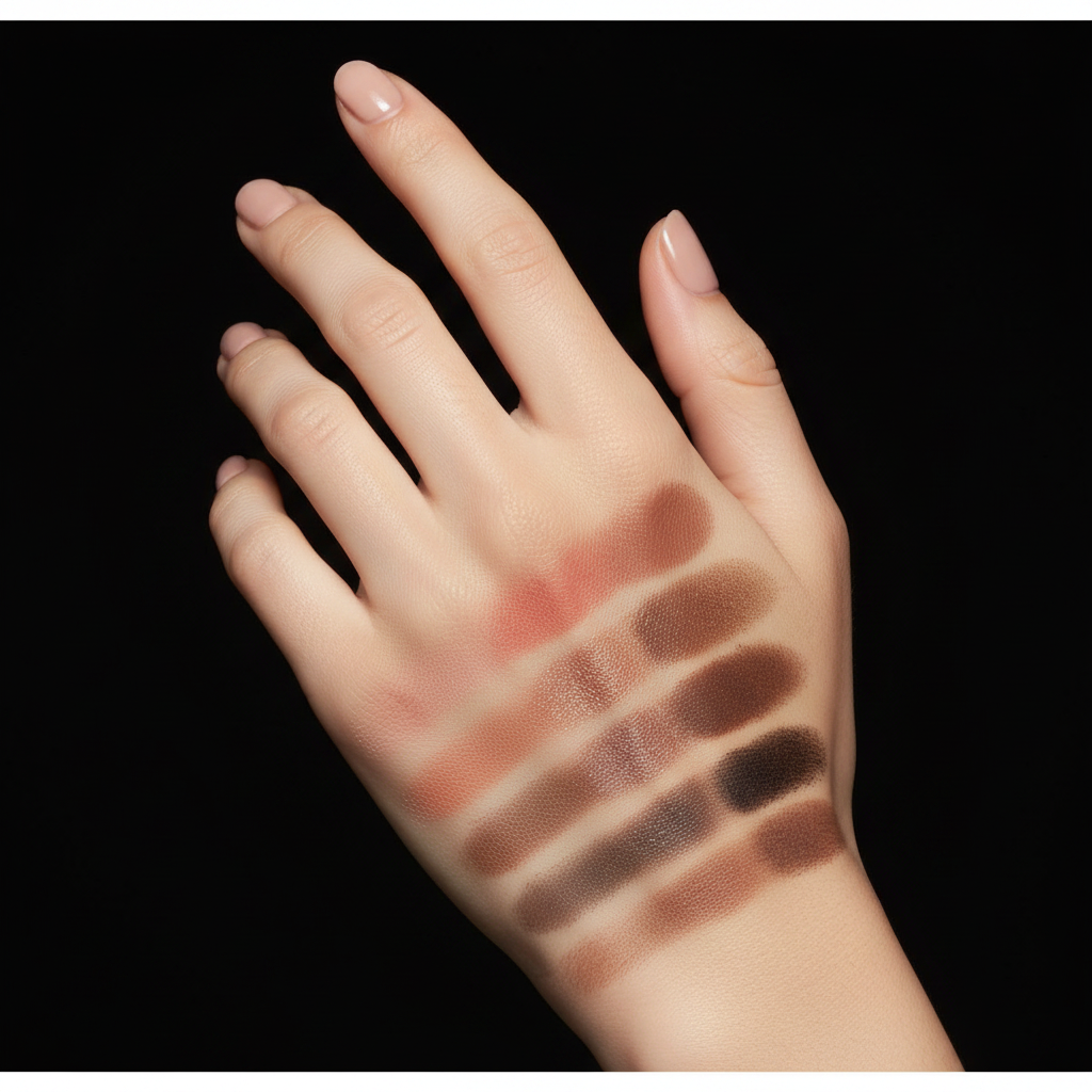 Eyeshadow Shades Hand Swatch