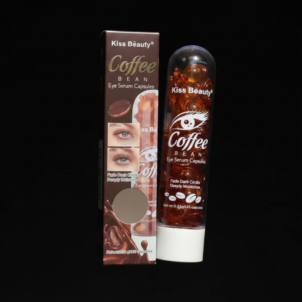 Kiss Beauty Coffee Bean Eye Serum - Black Background
