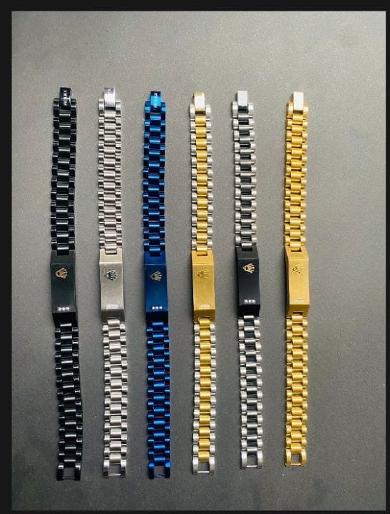 Executive Crown Link Chain Bracelet for Men – Luxury Stainless Steel Wristband 👑