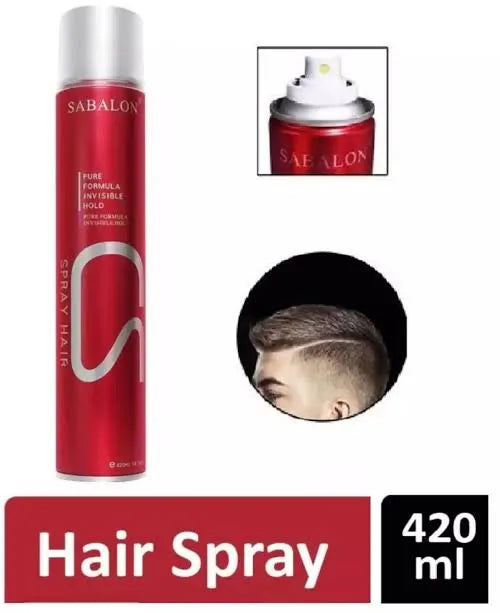 Sabalon Pure Formula Invisible Hold Hair Spray - Red, 420ml