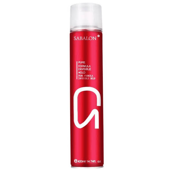 Sabalon Pure Formula Invisible Hold Hair Spray - Red, 420ml