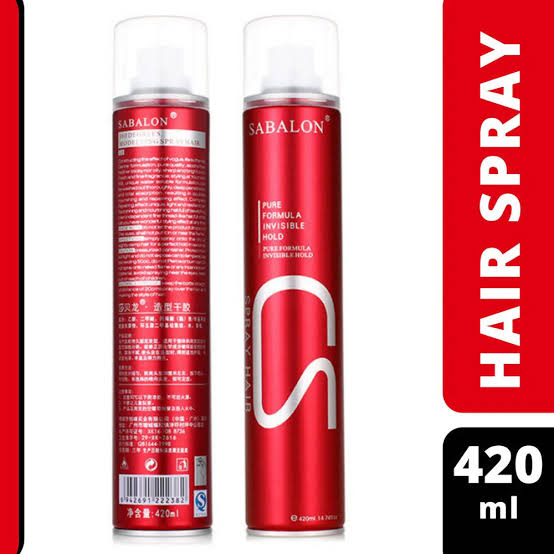 Sabalon Pure Formula Invisible Hold Hair Spray - Red, 420ml