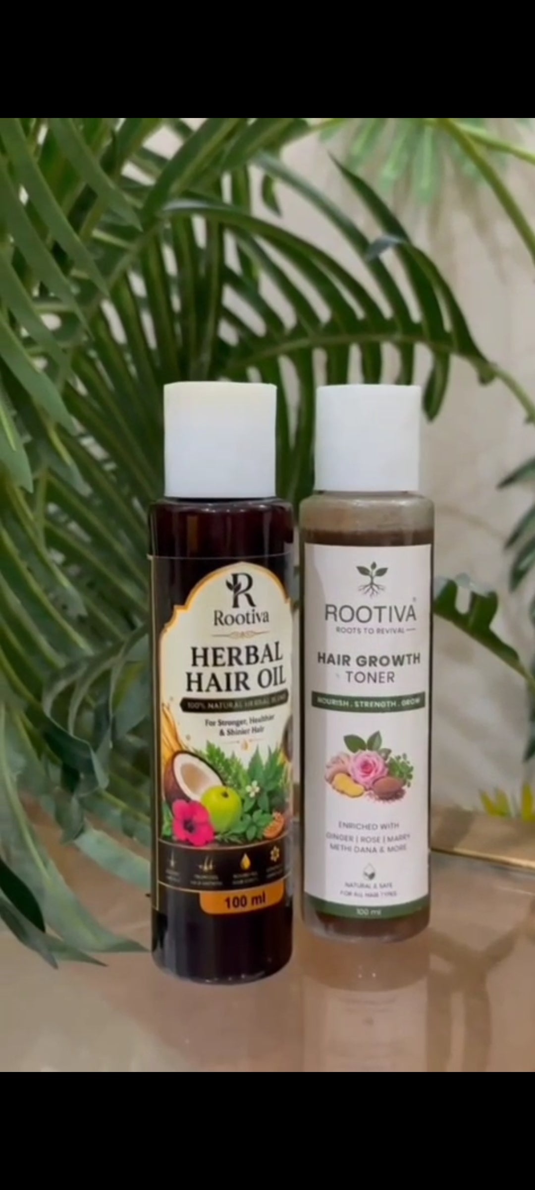 ROOTIVA Complete Hair Revival System | Herbal Hair Oil & Hair Growth Toner Bundle