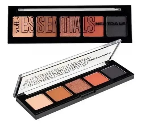 Vult Essentials Neutrals Eyeshadow Palette - 6 shades open and closed view