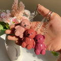 Teddy Bear Lip Gloss Keychain - 3 shades