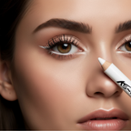 White Eyeliner Applied on Eyes