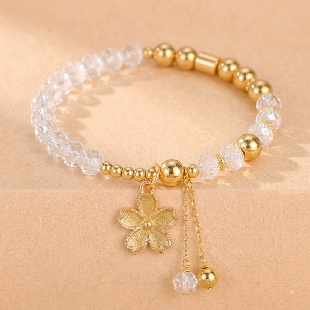 Korean Crystal Bead Bracelet Bundle – 6 Pcs & 12 Pcs Deal 🌸